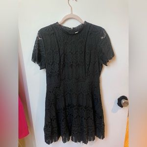 Altar’d State Black Lace Short Sleeve Dress Large
